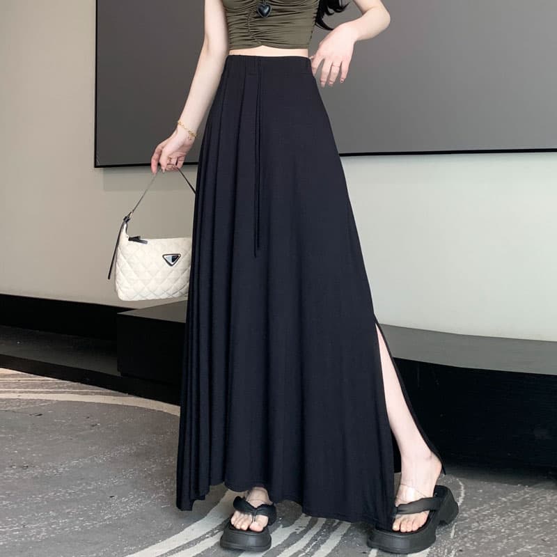 スリットスカートゆったりシルエットスリットスカート