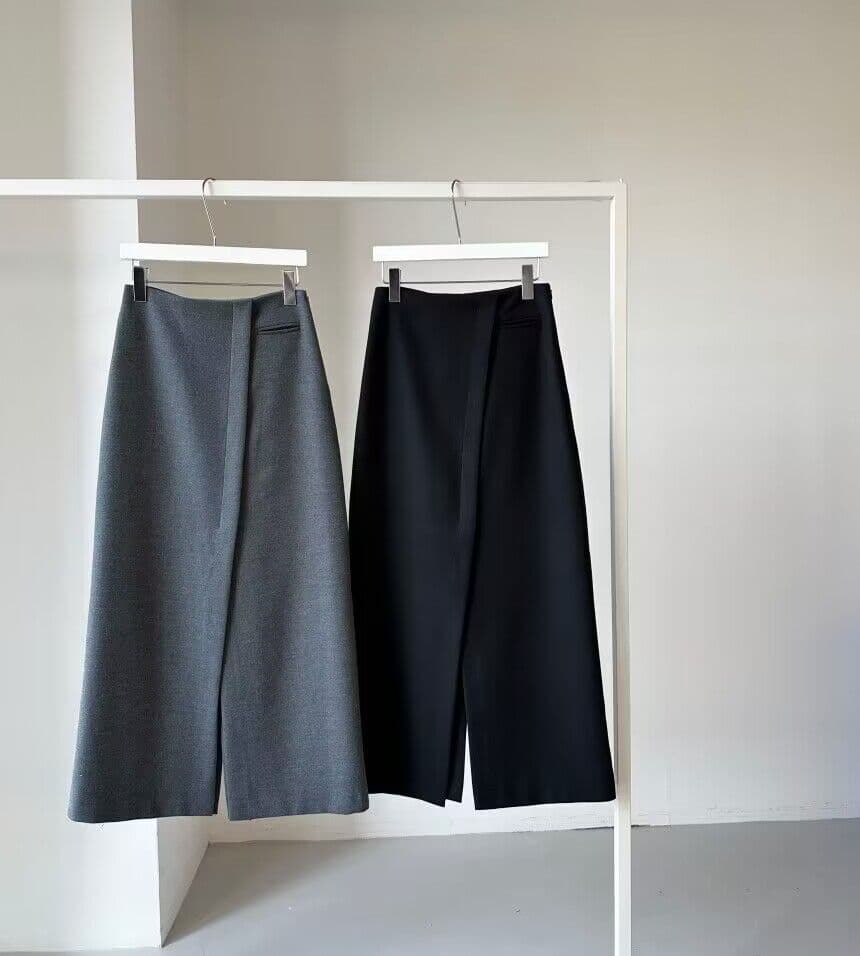 レディース ロングスリットスカート きれいめストレート