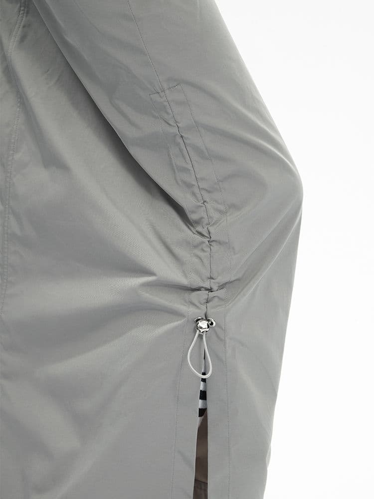 スリットスカート ドローコード調節スリットロングスカート