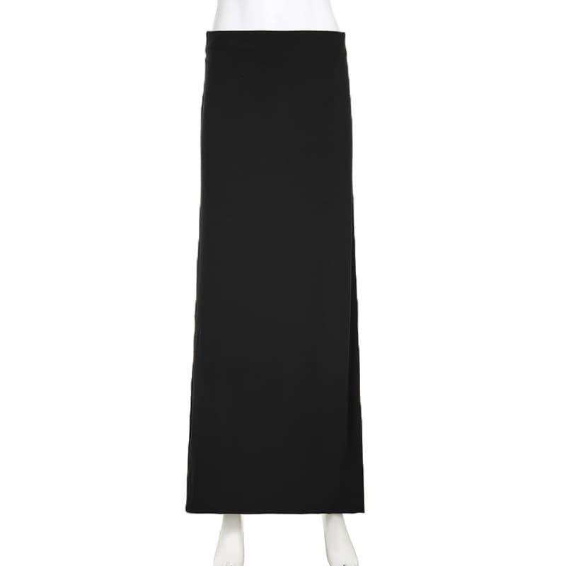 スリットスカート シンプル上品スリットロングスカート