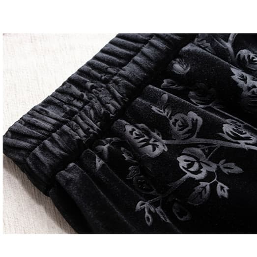 スリットスカート花柄刺繍入り チャイナ風スリットスカート