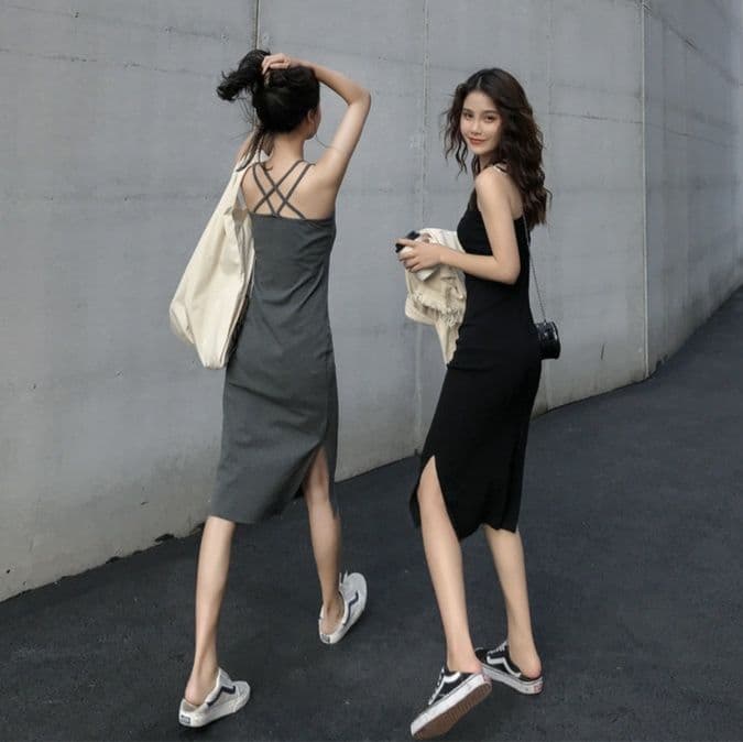スリットスカート スリットスカート 美シルエット サイドスリットワンピース