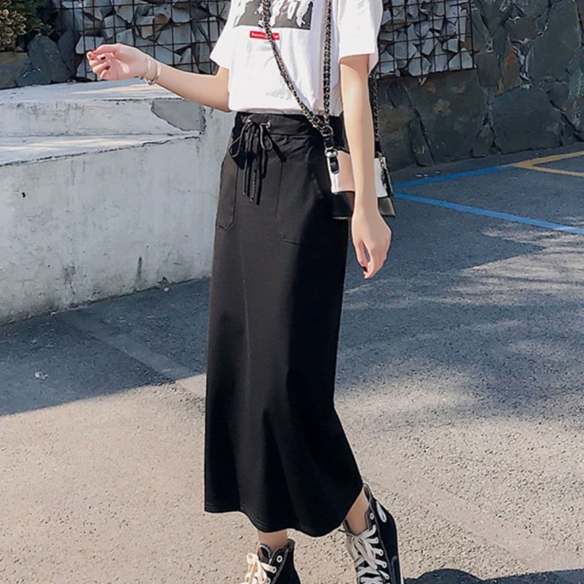 スリットスカート 大人の洗練サイドスリットスカート