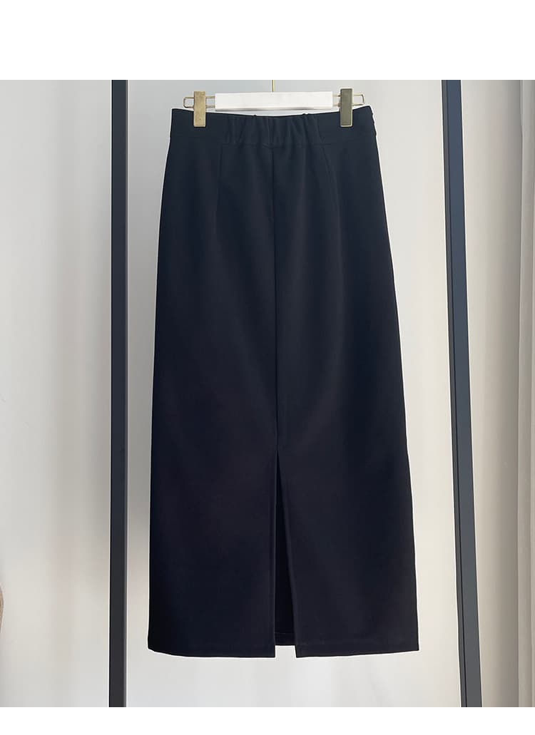 シンプルナロースリットスカート