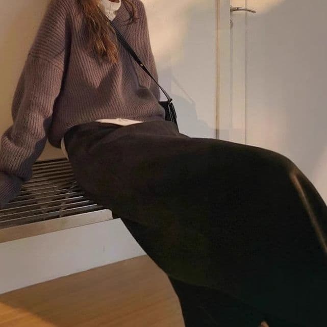 すっきりシンプル スリットスカート