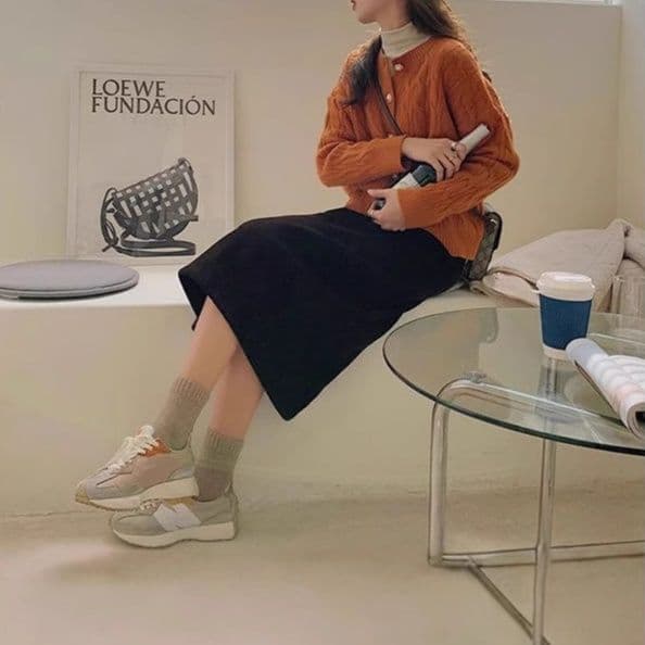 すっきりシンプル スリットスカート