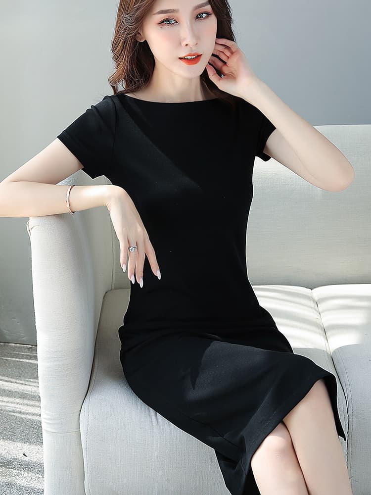スリットスカート スリットスカート シンプル美シルエット スリットワンピース