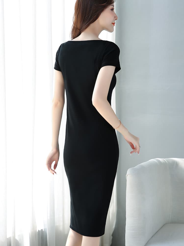 スリットスカート スリットスカート シンプル美シルエット スリットワンピース