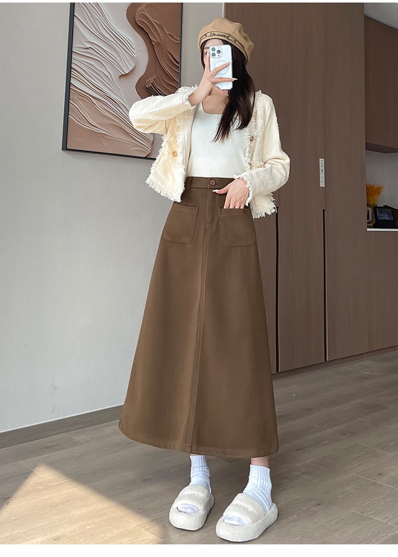 スリットスカート 上品フレアスリットロングスカート