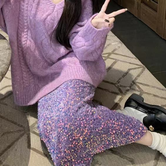 きらめき優美スリットスカート