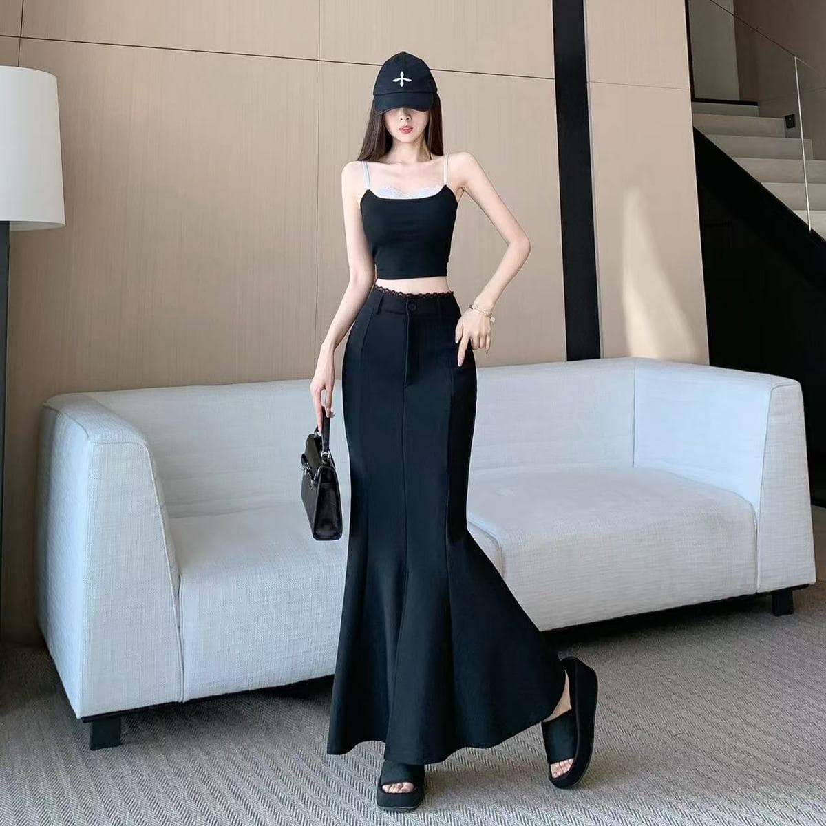 スリットスカート 優美なシルエット スリットマーメイド
