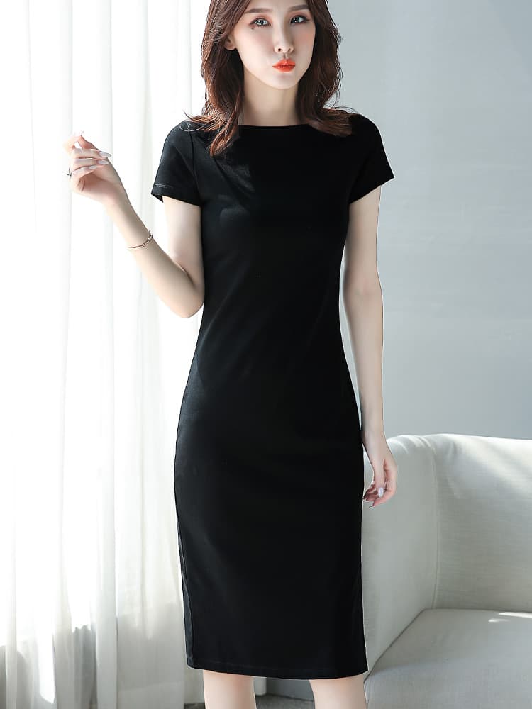 スリットスカート スリットスカート シンプル美シルエット スリットワンピース